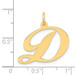 14K Yellow Gold Large Fancy Script Initial Letter D Charm Pendant - (B13-493) 14K Yellow Gold Large Fancy Script Initial Letter D Charm Pendant - (B13-493)
