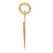 14K Yellow Gold Large Fancy Script Initial Letter W Charm Pendant - (B13-543)
