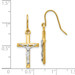 14K Two-tone Gold Polished Crucifix Earrings - (B41-521) 14K Two-tone Gold Polished Crucifix Earrings - (B41-521)