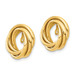 14K Yellow Gold Polished Love Knot Earring Jackets 13mm length - (B41-950)
