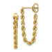 Dangle Hoop Looping Rope Chain Earrings In 14K Yellow Gold - (B41-973)