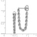 14K White Gold Rope Chain Dangle Post Earrings - (B42-318)