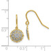 14K Yellow Gold & White Rhodium and Textured Dangle Earrings - (B42-661)