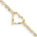 14K Yellow Gold Double Strand Heart Anklet - Length 9'' inches - (C64-115) 14K Yellow Gold Double Strand Heart Anklet - Length 9'' inches - (C64-115)