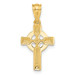 14K Yellow Gold Celtic Cross Pendant 28mm length - (A82-989)