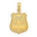 14K Yellow Gold Police Badge Pendant - (A83-121) 14K Yellow Gold Police Badge Pendant - (A83-121)
