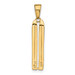 14K Yellow Gold 3-D Snow Skis Pendant - (A83-262) 14K Yellow Gold 3-D Snow Skis Pendant - (A83-262)