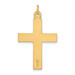 14K Yellow Gold Polished Cross Charm 39mm length - (A83-267)
