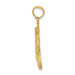 14K Yellow Gold Diamond-cut Lizard Pendant - (A83-433)
