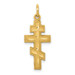 14K Yellow Gold Eastern Orthodox Cross Charm 29mm length - (A83-724) 14K Yellow Gold Eastern Orthodox Cross Charm 29mm length - (A83-724)