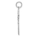 14K White Gold Diamond-cut Key Charm - (A83-991)