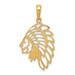 14K Yellow Gold Cutout Head Dress Pendant - (A84-379) 14K Yellow Gold Cutout Head Dress Pendant - (A84-379)