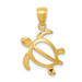 14K Yellow Gold Open Turtle Pendant - (A84-451) 14K Yellow Gold Open Turtle Pendant - (A84-451)