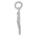 14K White Gold Polished Diamond-cut Comb & Scissors Charm - (A84-477) 14K White Gold Polished Diamond-cut Comb & Scissors Charm - (A84-477)