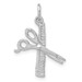 14K White Gold Polished Diamond-cut Comb & Scissors Charm - (A84-477) 14K White Gold Polished Diamond-cut Comb & Scissors Charm - (A84-477)