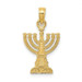 14K Yellow Gold Menorah Pendant - (A84-525) 14K Yellow Gold Menorah Pendant - (A84-525)