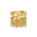 14K Yellow Gold Diamond-cut Mini Plumeria Barrel Chain Slide - (A84-822)