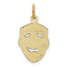 14K Yellow Gold Comedy Mask Charm - (A85-269) 14K Yellow Gold Comedy Mask Charm - (A85-269)
