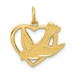 14K Yellow Gold Peace Bird Charm - (A85-311) 14K Yellow Gold Peace Bird Charm - (A85-311)