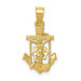 14K Yellow Gold Polished Mariner Crucifix Pendant - (A85-781)