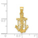 14K Yellow Gold Polished Mariner Crucifix Pendant - (A85-781)