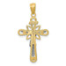 14K Yellow and White Gold Small Passion Crucifix Pendant - (A85-829)