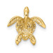 14k Yellow Gold Polished Small Sea Turtle Chain Slide - (A85-901) 14k Yellow Gold Polished Small Sea Turtle Chain Slide - (A85-901)