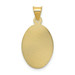 14K Yellow Gold Two-tone & Diamond-cut Corpus Oval Pendant - (A85-937) 14K Yellow Gold Two-tone & Diamond-cut Corpus Oval Pendant - (A85-937)