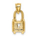 14k Yellow Gold Polished Lock Pendant - (A86-120) 14k Yellow Gold Polished Lock Pendant - (A86-120)