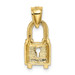 14k Yellow Gold Polished Lock Pendant - (A86-120) 14k Yellow Gold Polished Lock Pendant - (A86-120)