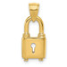 14k Yellow Gold Polished Lock Pendant - (A86-120) 14k Yellow Gold Polished Lock Pendant - (A86-120)