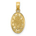 14K Yellow Gold Two-tone Miraculous Medal Charm - (A86-497) 14K Yellow Gold Two-tone Miraculous Medal Charm - (A86-497)