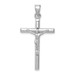 14K White Gold Crucifix Pendant 39mm length - (A86-975) 14K White Gold Crucifix Pendant 39mm length - (A86-975)