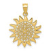 14K Yellow Gold Polished Filigree Sun Pendant - (A87-361) 14K Yellow Gold Polished Filigree Sun Pendant - (A87-361)