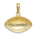 14K Yellow Gold Football Charm - (A87-487)