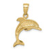 10K Yellow Gold Dolphin Pendant - (A88-341) 10K Yellow Gold Dolphin Pendant - (A88-341)
