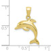 10K Yellow Gold Dolphin Pendant - (A88-341) 10K Yellow Gold Dolphin Pendant - (A88-341)