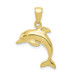 10K Yellow Gold Dolphin Pendant - (A88-341) 10K Yellow Gold Dolphin Pendant - (A88-341)