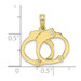 10K Yellow Gold Moveable Handcuffs Charm Pendant - (A88-661)