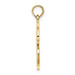 14K Yellow Gold Textured Dollar Sign Charm Pendant - (A92-500)