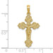 14K Yellow Gold Crucifix With FANCY TIPS Charm Pendant - (A93-264) 14K Yellow Gold Crucifix With FANCY TIPS Charm Pendant - (A93-264)