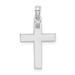 14K White Gold Diamond-cut Block Cross Charm Pendant - (A93-396) 14K White Gold Diamond-cut Block Cross Charm Pendant - (A93-396)