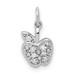 14K White Gold Diamond Accent Apple Charm - (A97-307) 14K White Gold Diamond Accent Apple Charm - (A97-307)