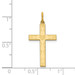 14K Yellow Gold Laser Designed Cross Charm 26mm length - (A99-992)