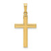 14K Yellow Gold Hollow Cross Pendant 28mm length - (B11-509) 14K Yellow Gold Hollow Cross Pendant 28mm length - (B11-509)
