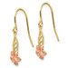 14K Two-tone Gold Fancy Plumeria Dangle Earrings - (B41-654) 14K Two-tone Gold Fancy Plumeria Dangle Earrings - (B41-654)