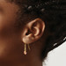 14K Two-tone Gold Fancy Plumeria Dangle Earrings - (B41-654) 14K Two-tone Gold Fancy Plumeria Dangle Earrings - (B41-654)