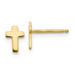 14K Yellow Gold Polished Cross Post Earrings 6mm length - (B43-778) 14K Yellow Gold Polished Cross Post Earrings 6mm length - (B43-778)