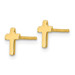 14K Yellow Gold Polished Cross Post Earrings 6mm length - (B43-778) 14K Yellow Gold Polished Cross Post Earrings 6mm length - (B43-778)