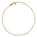 14K Yellow Gold Cable Two-tone with Mirror Beads with 1'' extension Anklet - Length 9'' inches - (C64-123) 14K Yellow Gold Cable Two-tone with Mirror Beads with 1'' extension Anklet - Length 9'' inches - (C64-123)